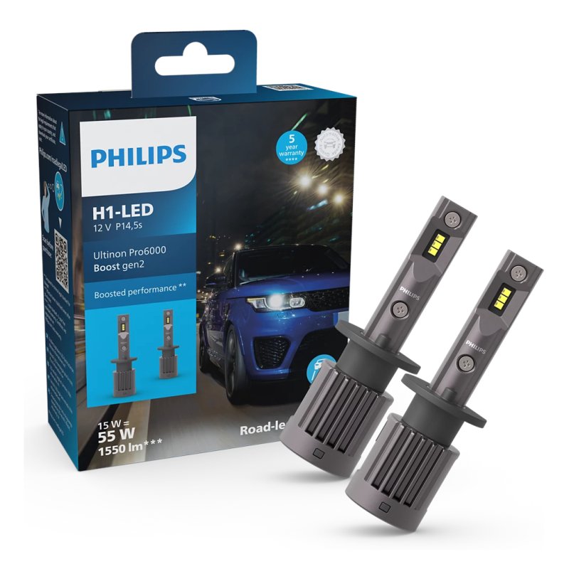 Philips Ultinon Pro6000 Boost Gen2 H1 LED mit Zulassung 11258U60B2X2